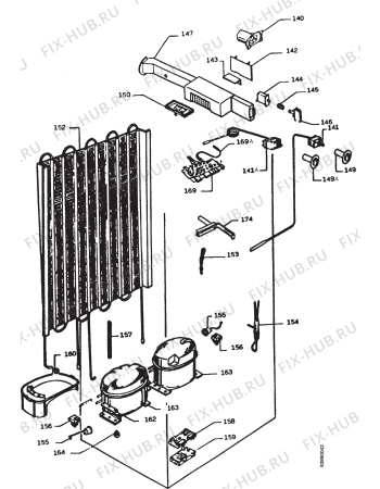 Взрыв-схема холодильника Zanussi ZFC25/11RD - Схема узла Section 3